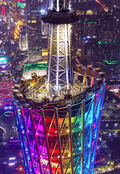 1002.广州塔小蛮腰夜景ae模板